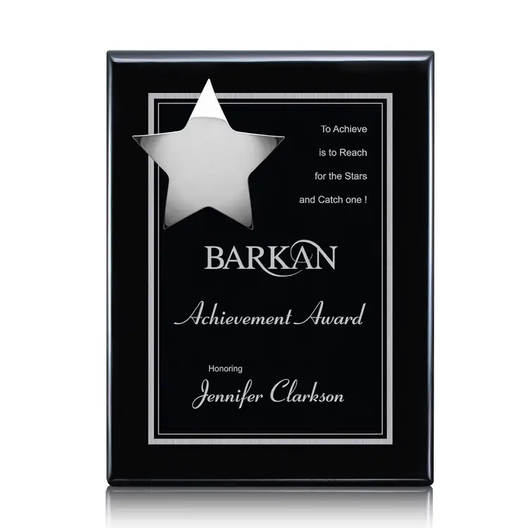 Hollister Plaque - Black/Chrome 9 x 12 in