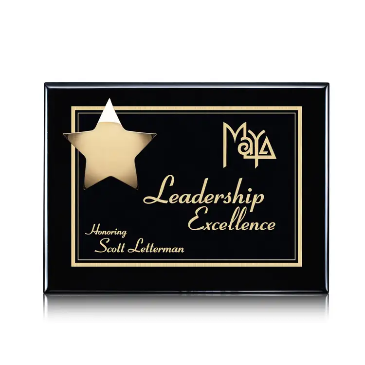 Hollister Plaque - Black/Gold 8 x 10 in
