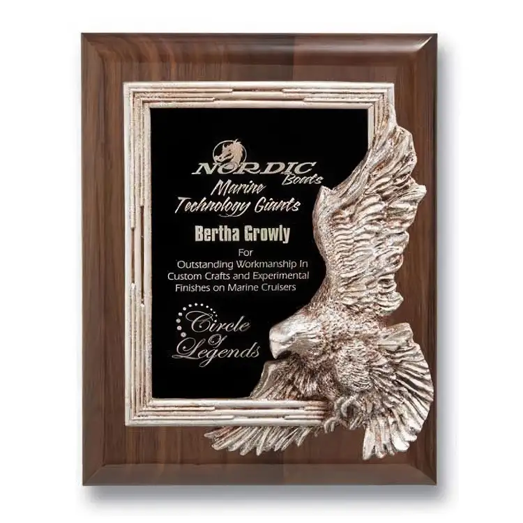 Leadership Plaque - Walnut/Silver