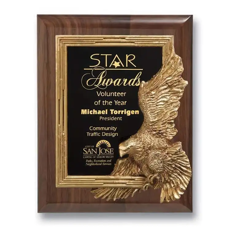 Plaque Leadership - Noyer/Or