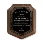 Plaque Marble Magic Shield - Noir/Noyer 7.5 x 9 po