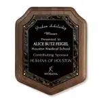 Plaque Marble Magic Shield - Noir/Noyer 8.5 x 10.5 po