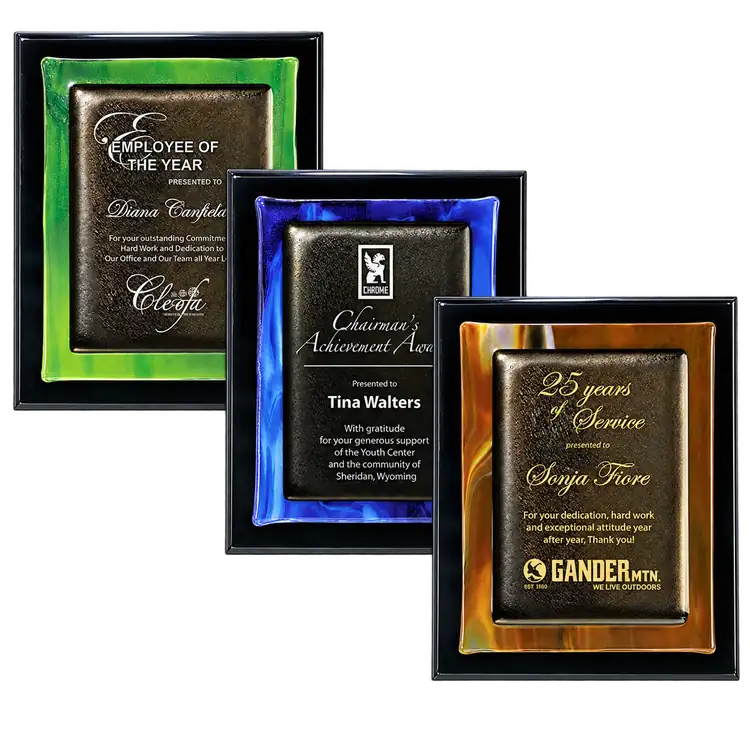 Metallic Fusion Black Plaque
