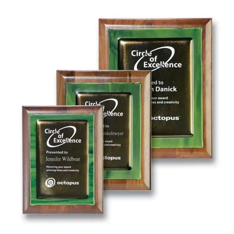 Metallic Fusion Walnut Plaque #3