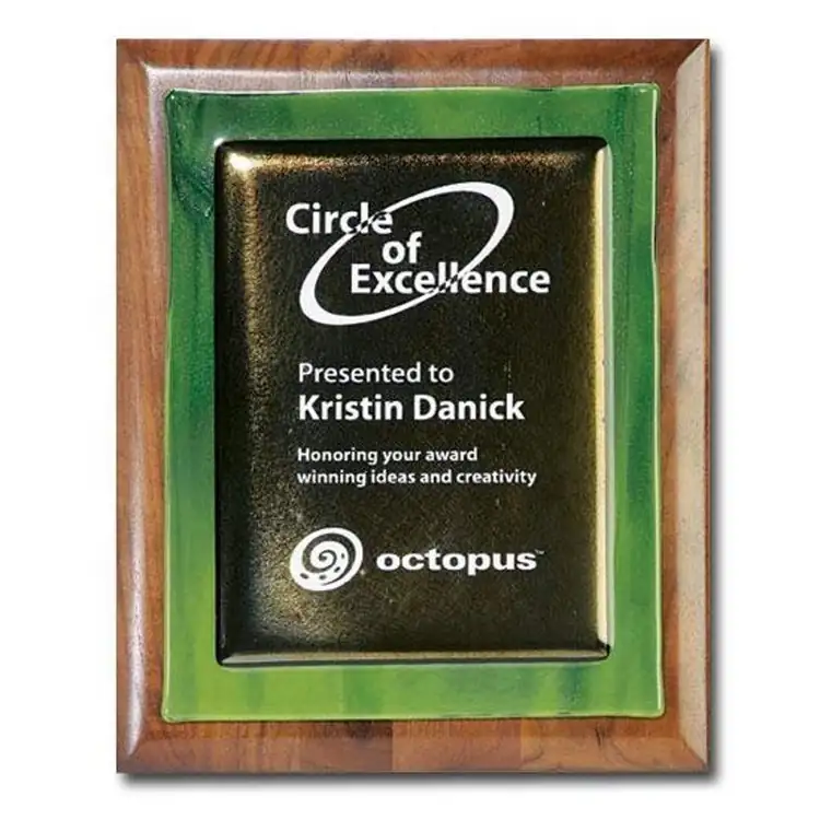 Metallic Fusion Walnut Plaque #7