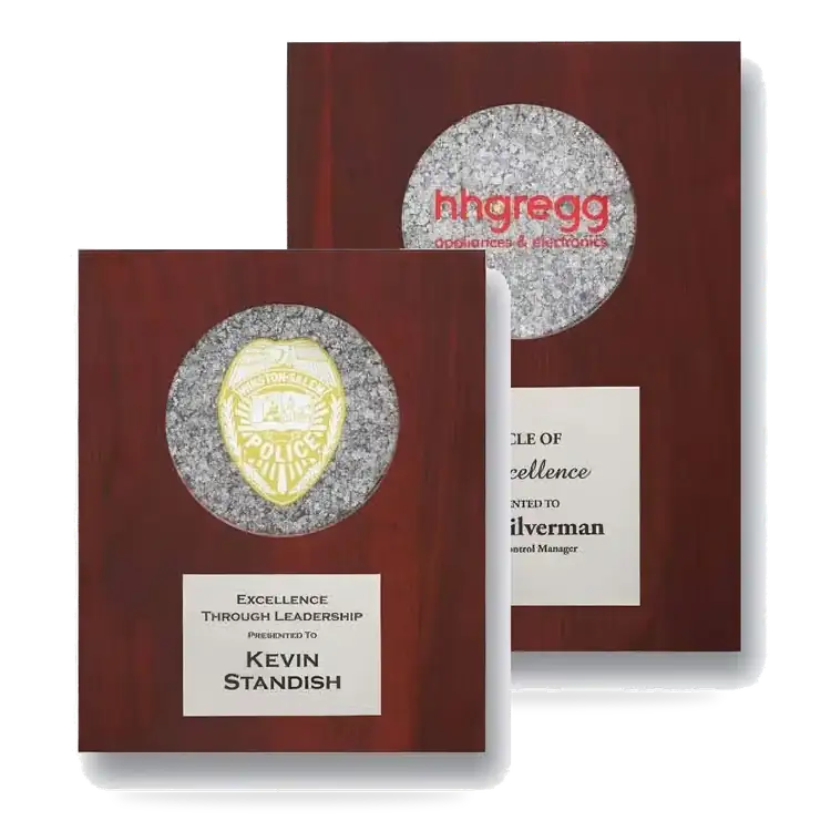 Plaque Mica multicolore avec médaillon rond