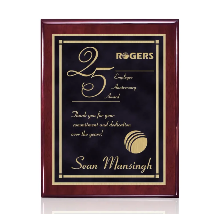 Oakleigh Contempo Plaque - Rosewood Finish #9