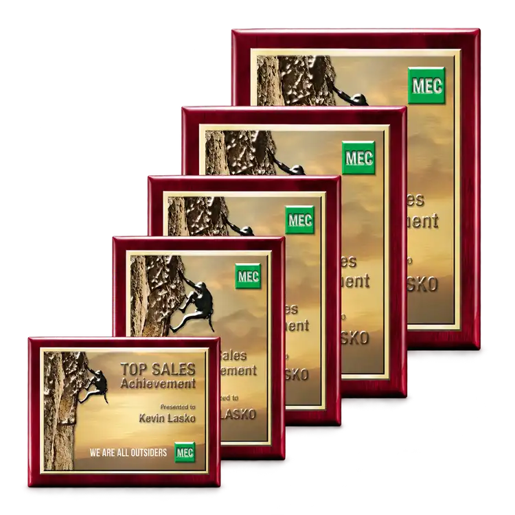 Oakleigh Multicolor 3D Rosewood/Gold Plaque