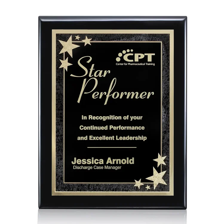 Oakleigh Starburst - Black Finish Plaque #10