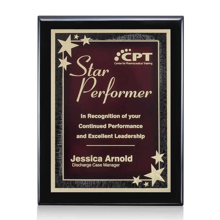 Oakleigh Starburst - Black Finish Plaque #4