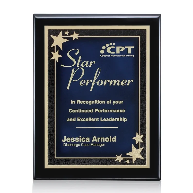Oakleigh Starburst - Black Finish Plaque #7