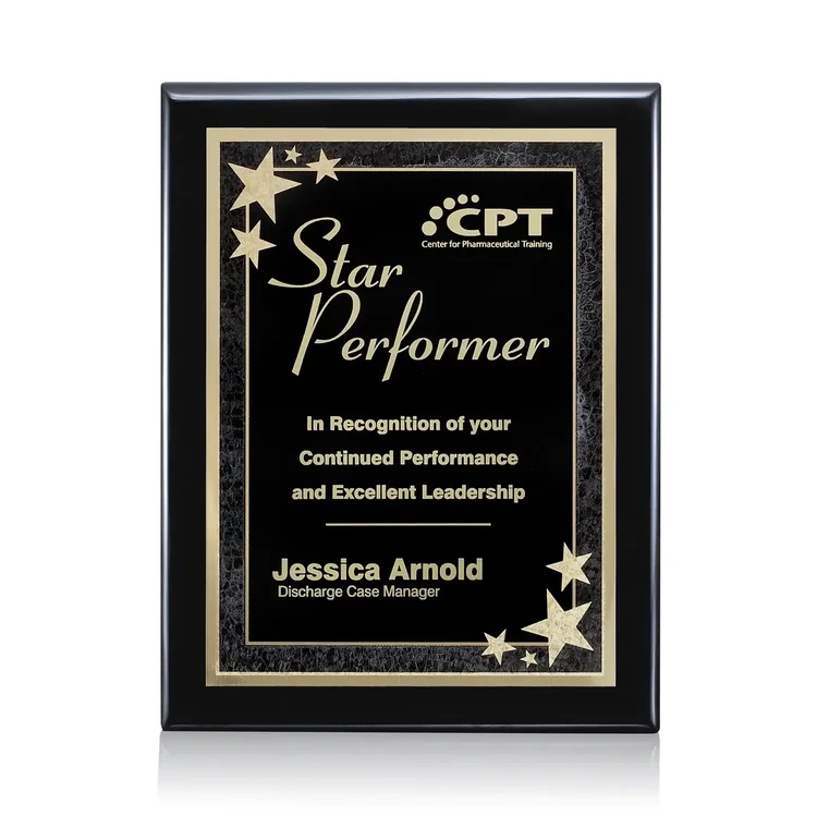 Oakleigh Starburst - Black Finish Plaque #8