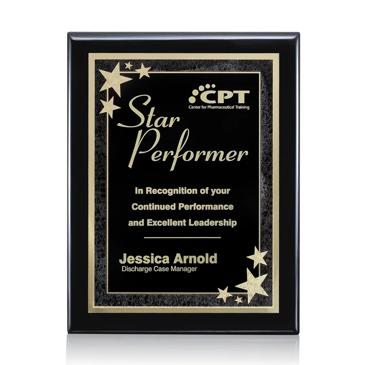 Oakleigh Starburst - Black Finish Plaque #9