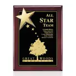 Plaque Rising Star - Bois de Rose/Or 12 x 15 po