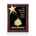 Plaque Rising Star - Bois de Rose/Or 8 x 10 po