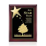 Plaque Rising Star - Bois de Rose/Or 9 x 12 po