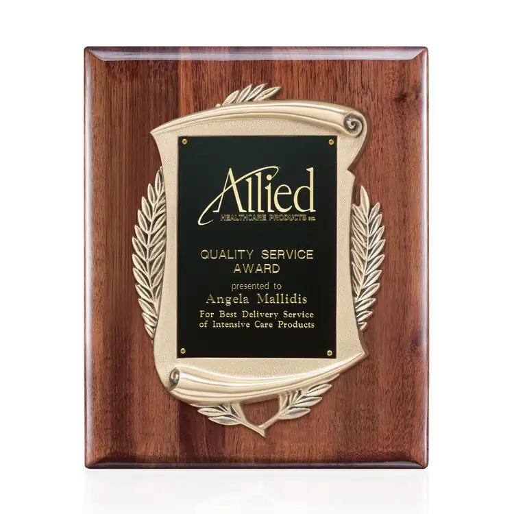 Scroll Walnut Plaque
