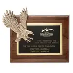 Plaque Soaring Eagle - Or/Noyer 10.5 x 13 po