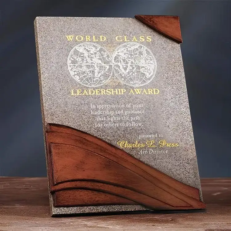 Wave Plaque 8 x 10.5 in - Laser Engraving and Print