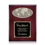 Plaque World - Bois de Rose 9 x 12 po