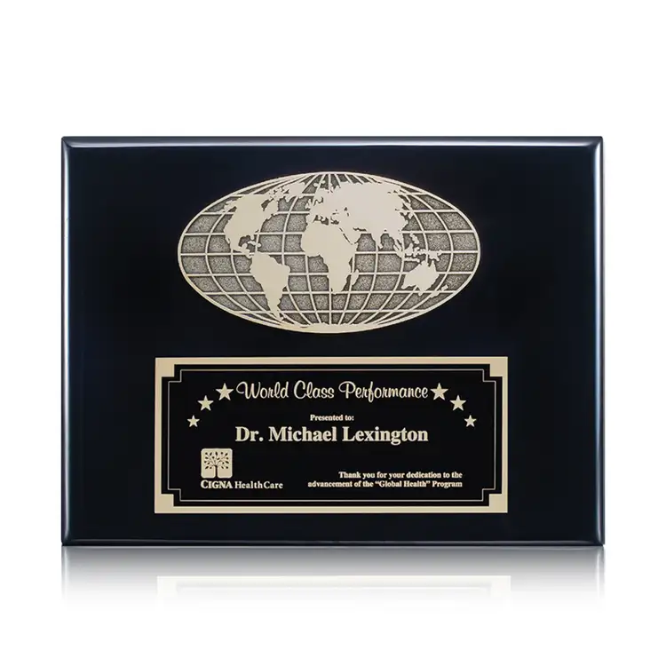 Plaque World - Noir 9 x 12 po