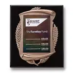 Plaque à couronne de laurier - Multicolore/Noir 13 x 10.5 po