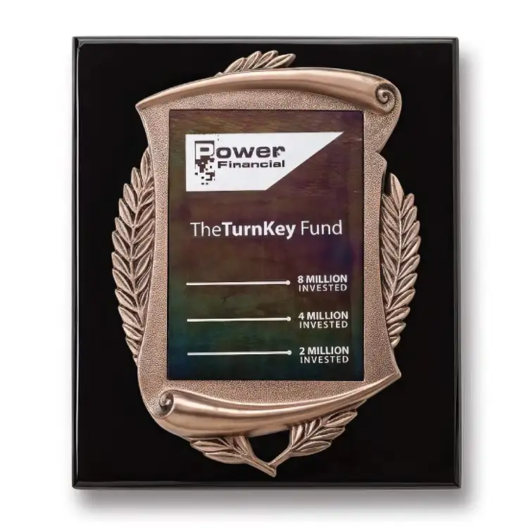 Laurel Wreath Plaque - Multi-Color/Black 13 x 10.5 in