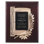 Plaque à feuilles de chêne - Bois de Rose 15 x 12 po