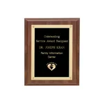Plaque à fini noyer avec rosettes - Noir Noyer