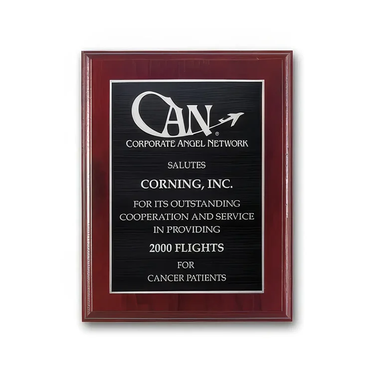 Etch Antiqued Plaque - Mahogany #3