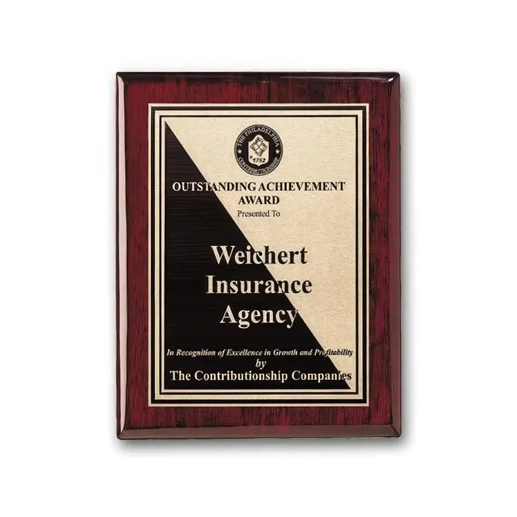 Etch Antiqued Plaque - Rosewood #3