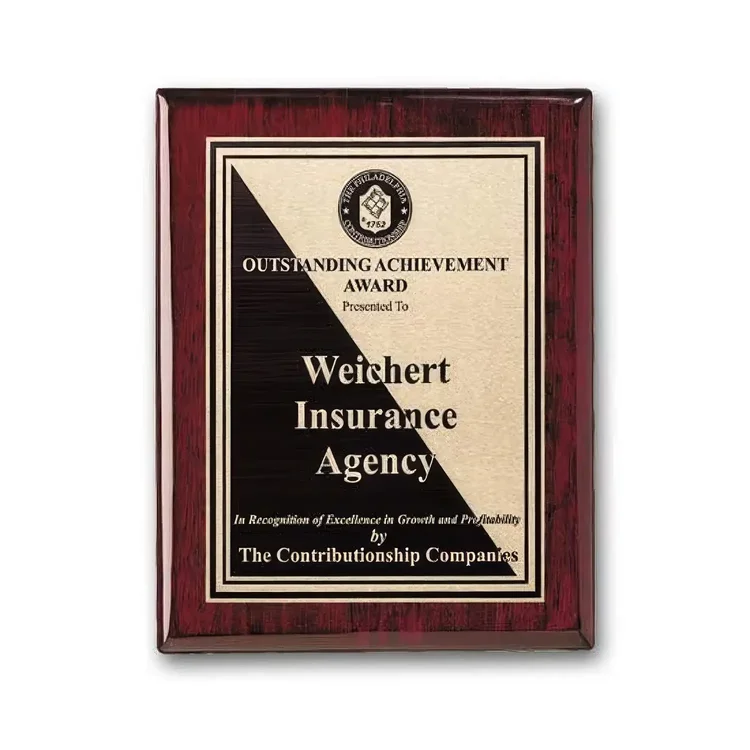 Etch Antiqued Plaque - Rosewood #4