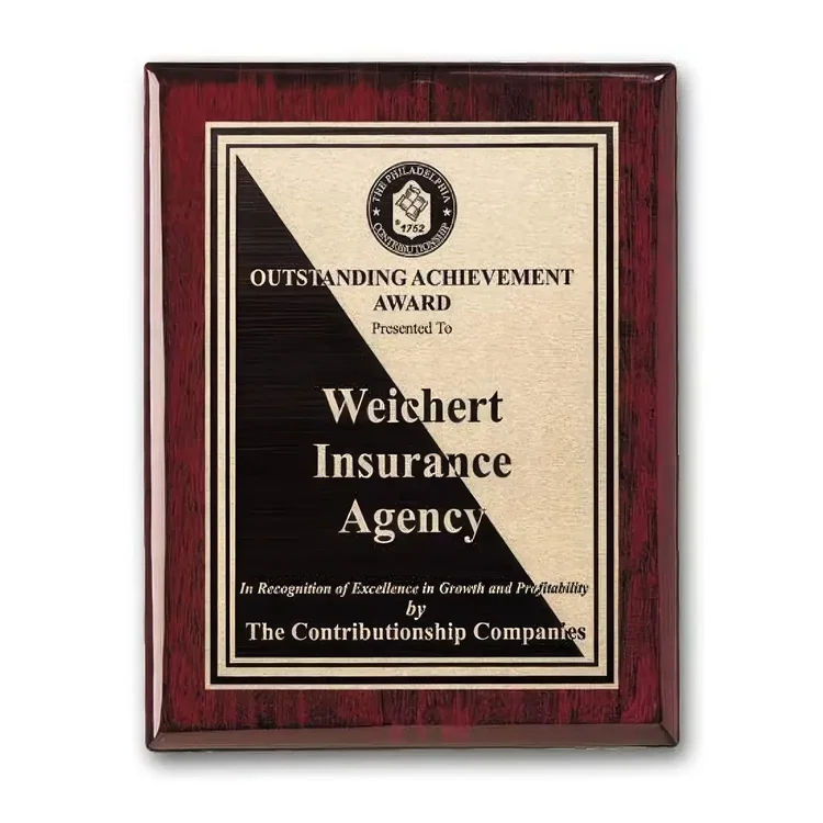 Etch Antiqued Plaque - Rosewood #5