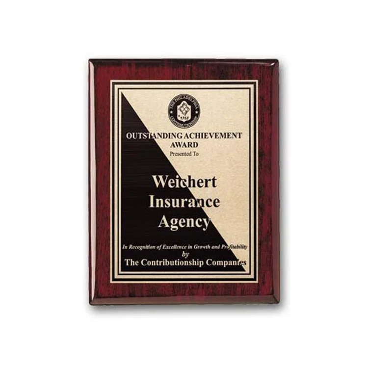 Etch Antiqued Plaque - Rosewood