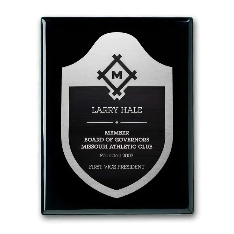 Etch Antiqued Plaque - Ebony #5
