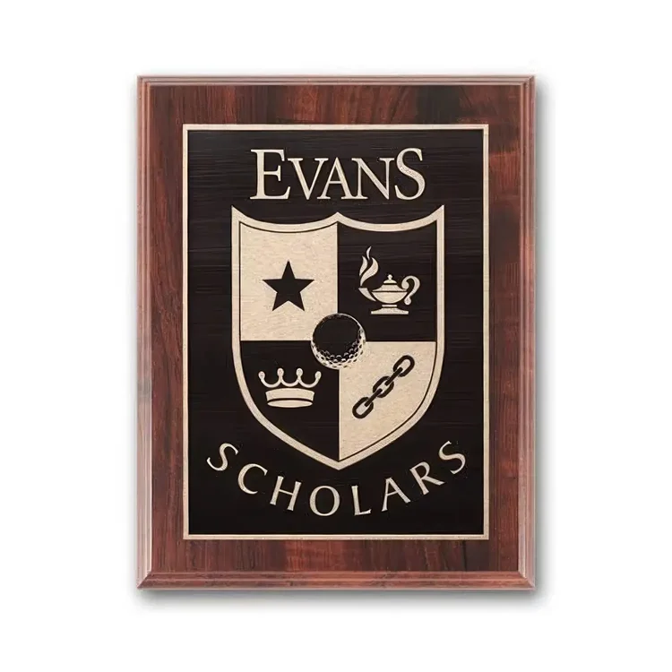 Plaque à gravure antique - Fini noyer #4