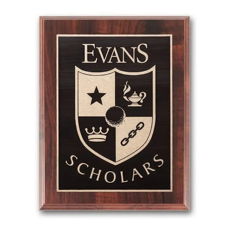 Plaque à gravure antique - Fini noyer #5
