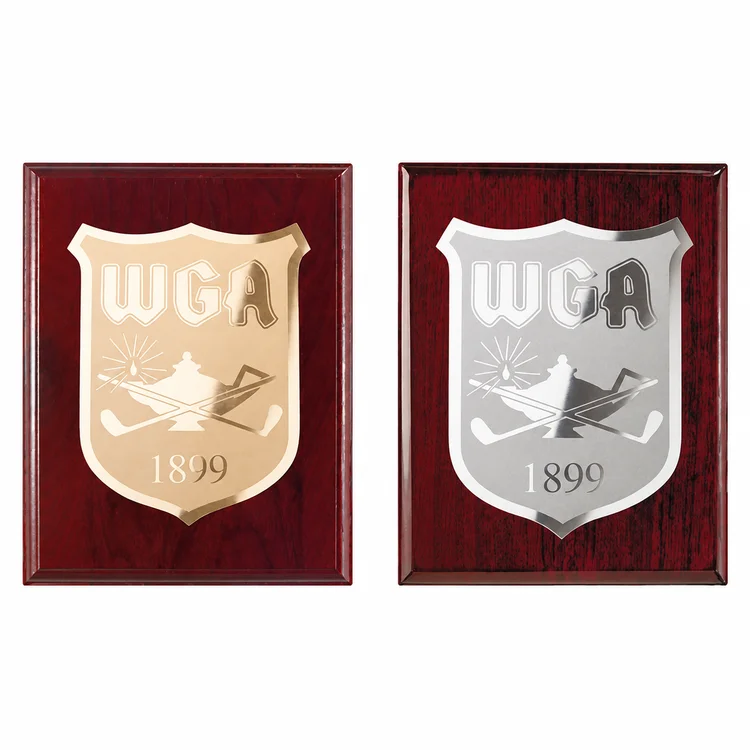 Etch Frosted Plaque - Rosewood Silver