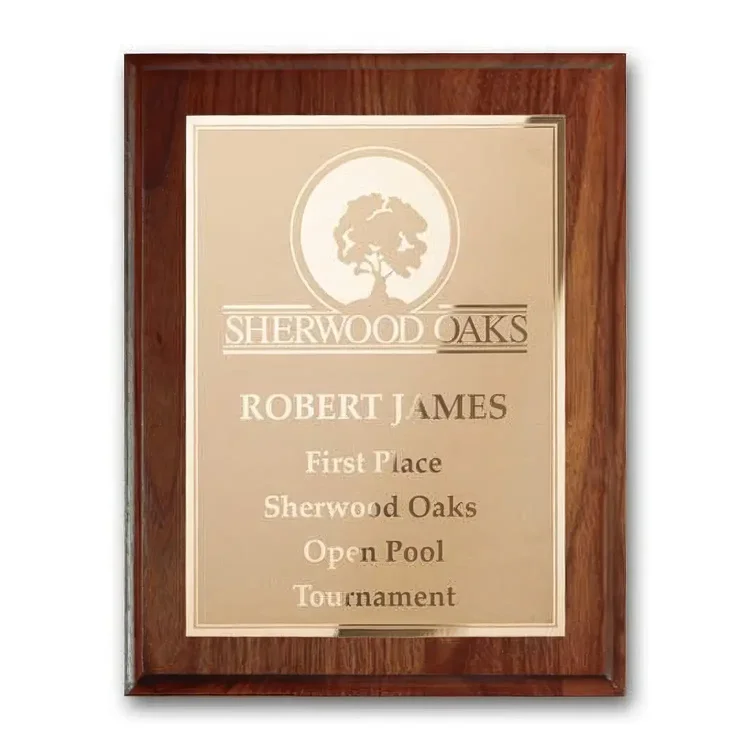 Etch Frosted Plaque - Walnut Cove Edge Gold #5