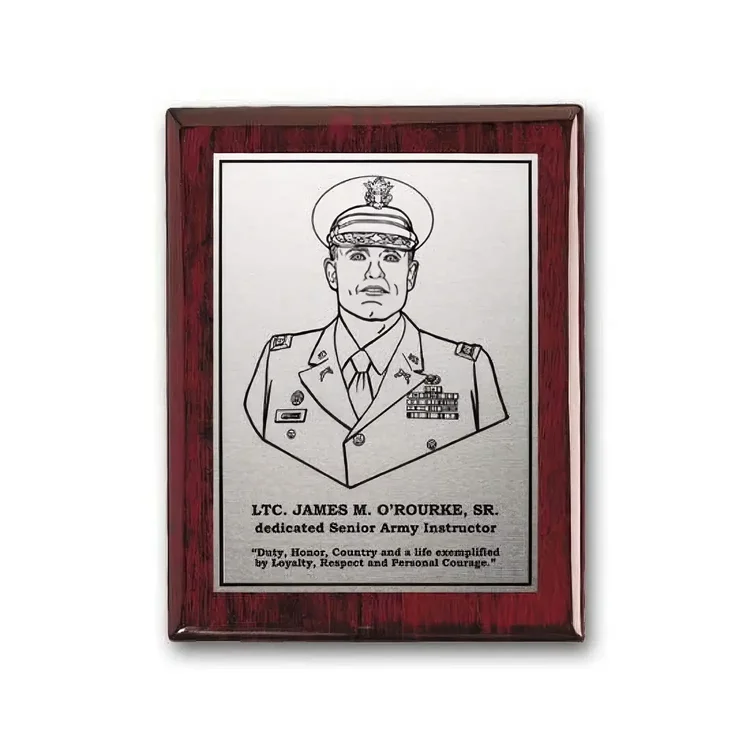 Etch Oxidized Plaque - Rosewood #3