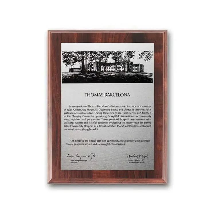 Etch Oxidized Plaque - Walnut Finish #3