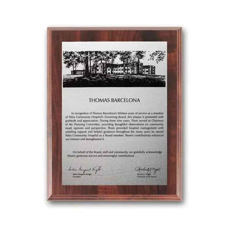 Etch Oxidized Plaque - Walnut Finish #4