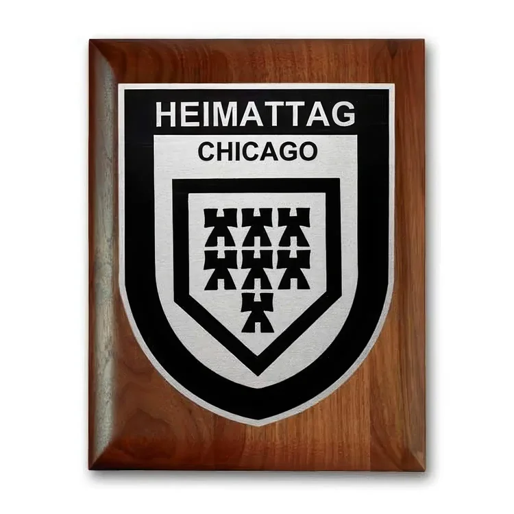 Etch Oxidized Plaque - Walnut Rolled Edge #2