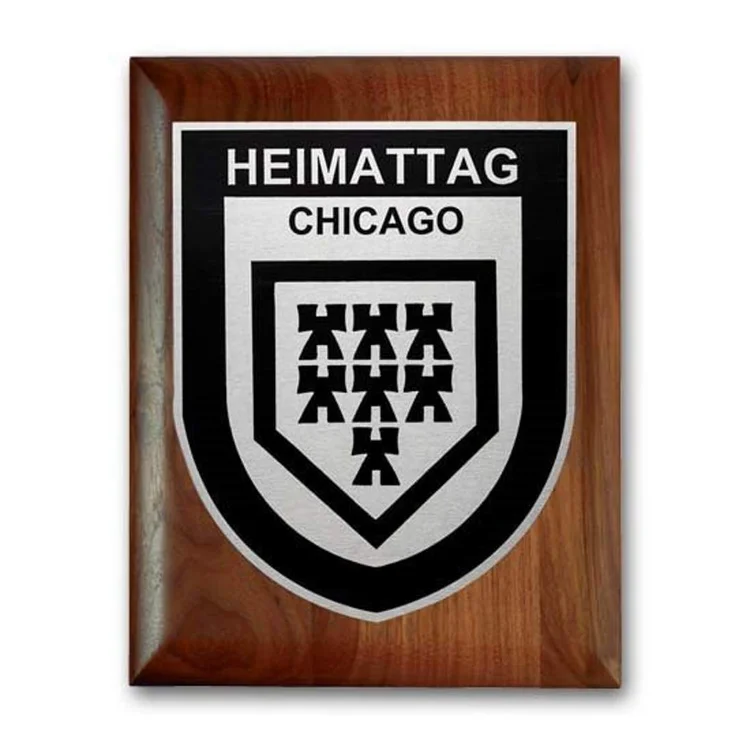 Etch Oxidized Plaque - Walnut Rolled Edge