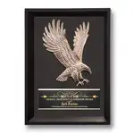 Plaque avec aigle encadrée - Noir/Bronze