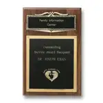 Plaque avec cadre - Bronze Antique/Noyer 10 x 15 po
