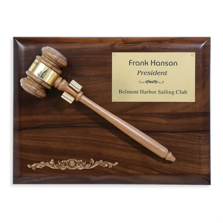Gavel Plaque - Removeable 9 x 12 in