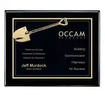 Plaque avec pelle - Noir 10.5 x 13 po