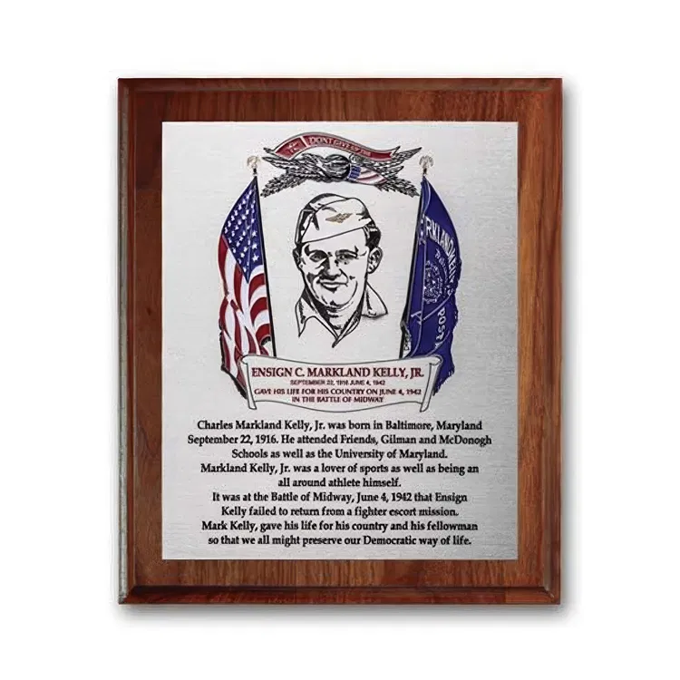 Metal-Etched Plaque with Colourfill #14