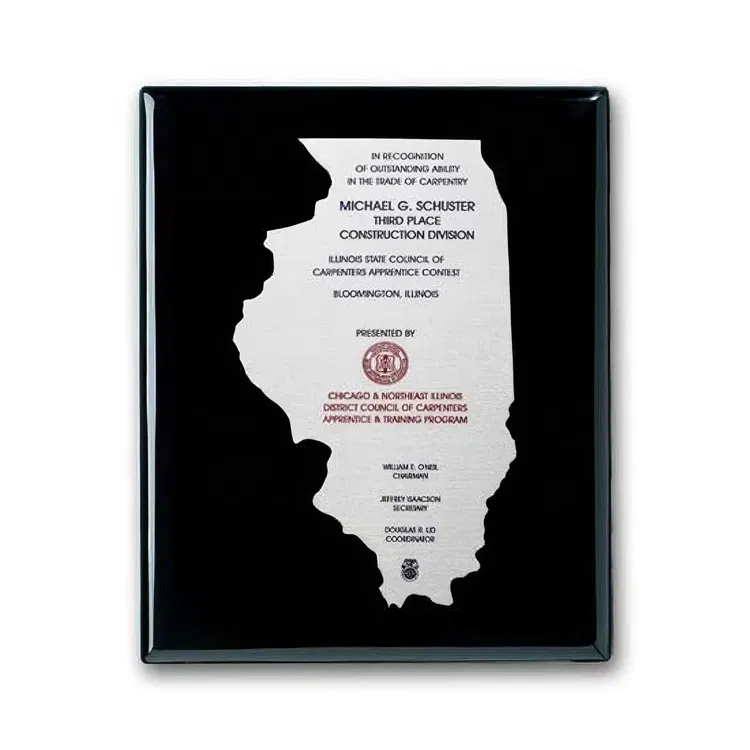 Metal-Etched Plaque with Colourfill #15